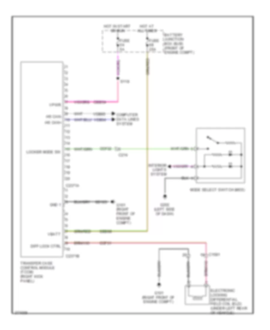 6.2L, AWD Wiring Diagram, Except Electronic for Ford Pickup F150 2012