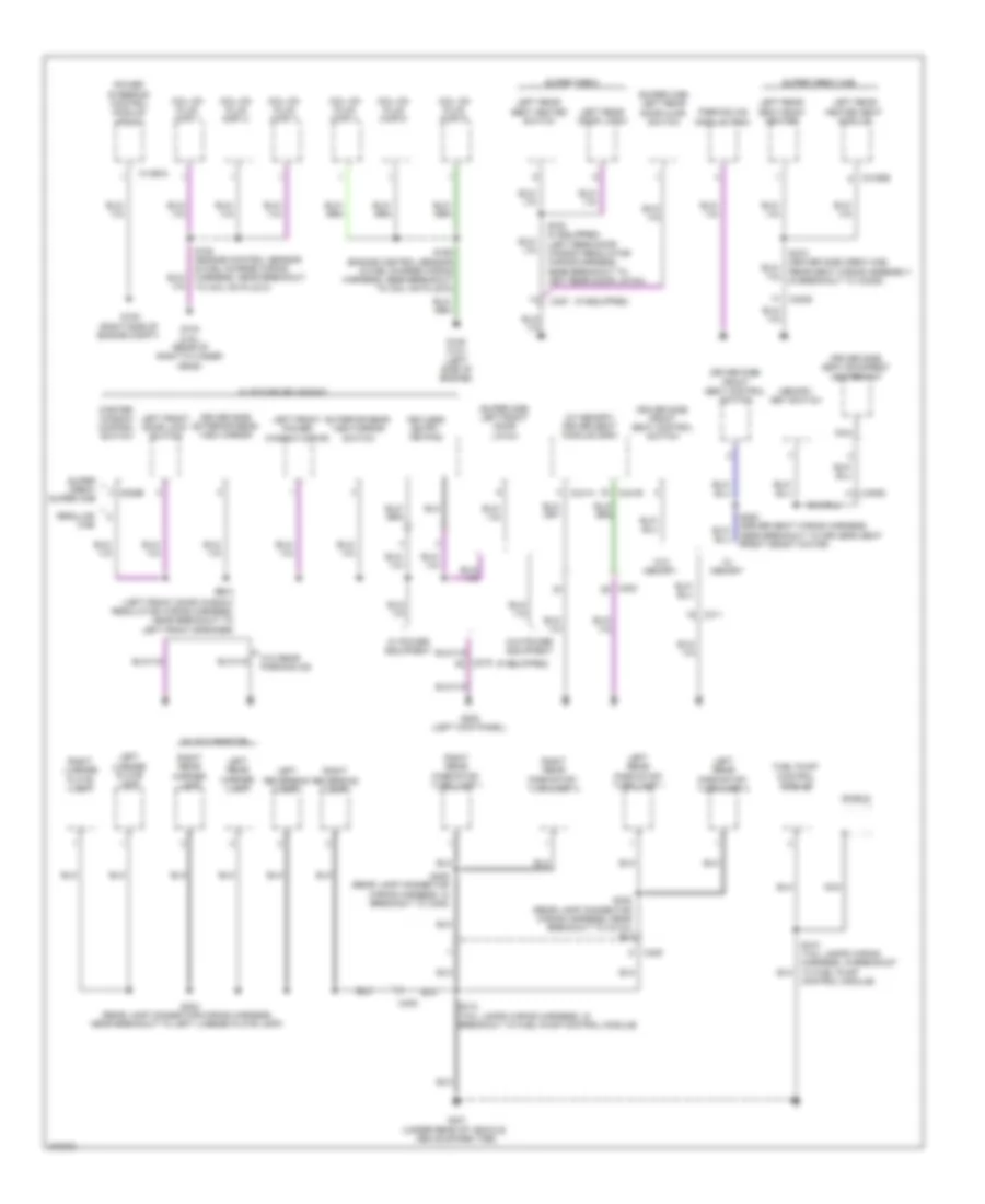 Ground Distribution Wiring Diagram 3 of 5 for Ford Pickup F150 2012