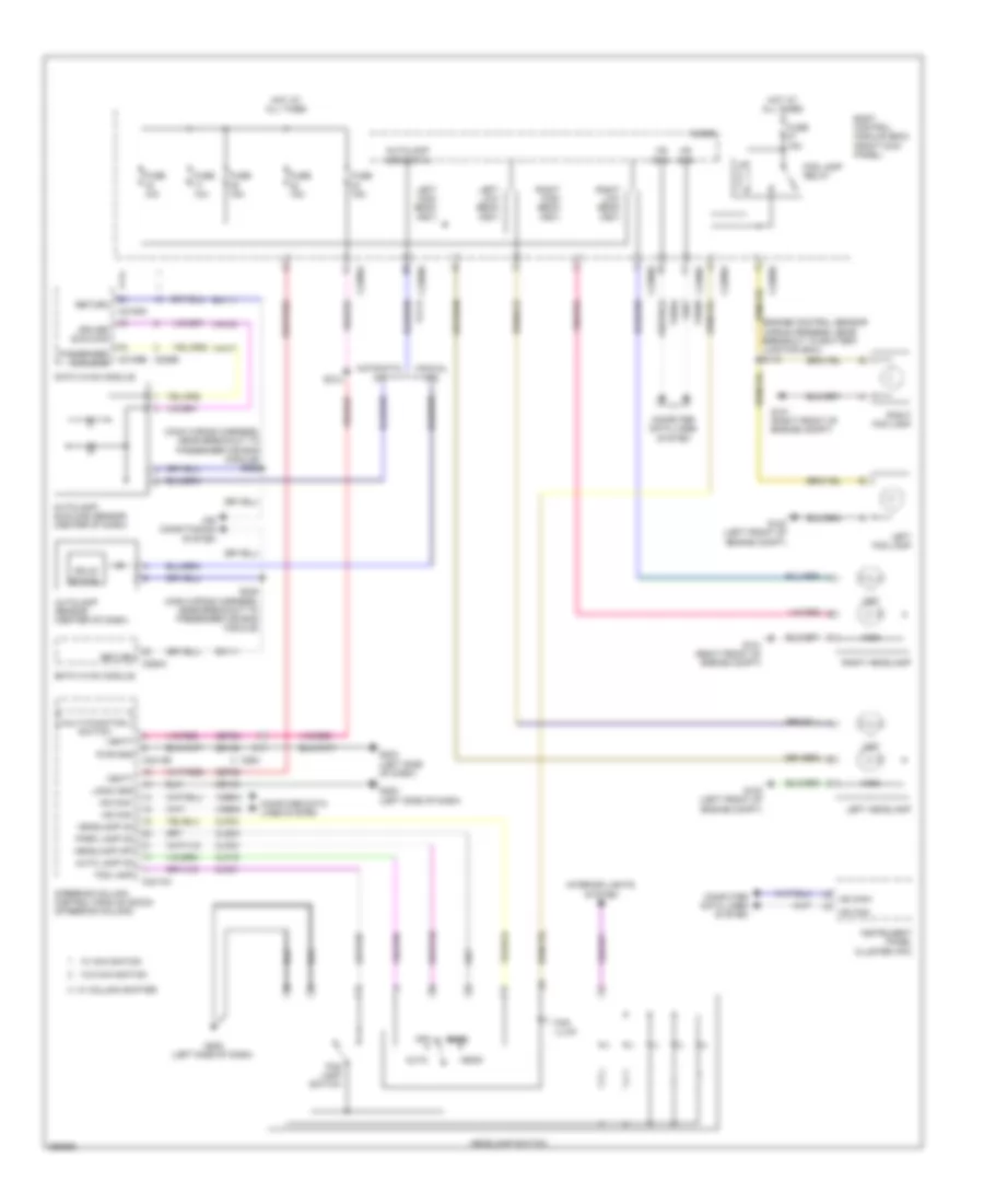 Headlights Wiring Diagram for Ford Pickup F150 2012