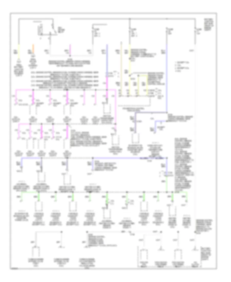 Power Distribution Wiring Diagram (7 of 7) for Ford Pickup F150 2012