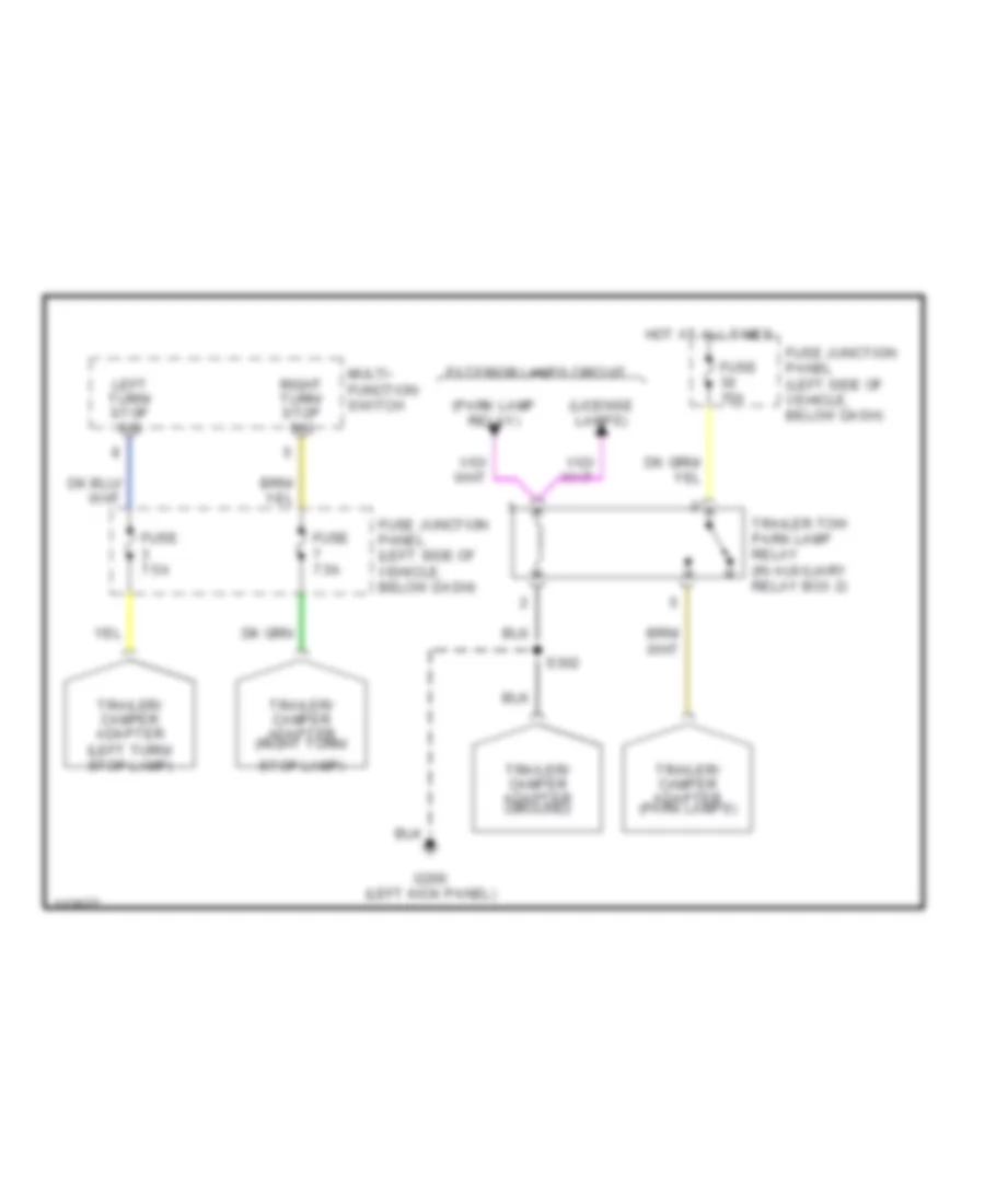 TrailerCamper Adapter Wiring Diagram for Ford Explorer 2000