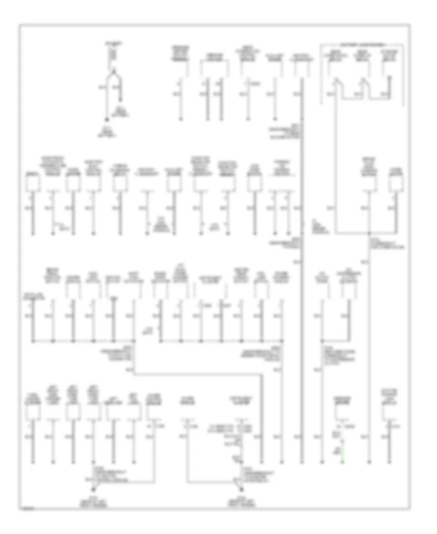 Ground Distribution Wiring Diagram 1 of 4 for Ford Explorer 2000