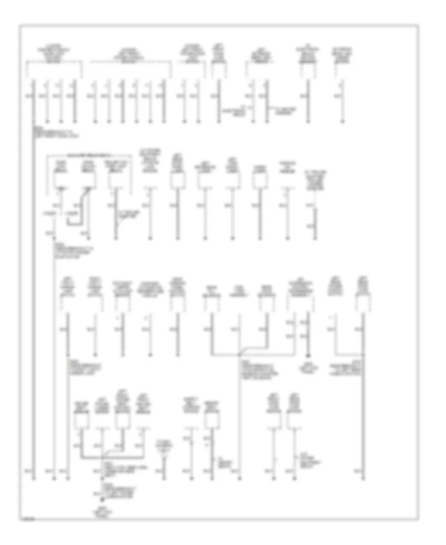 Ground Distribution Wiring Diagram (3 of 4) for Ford Explorer 2000