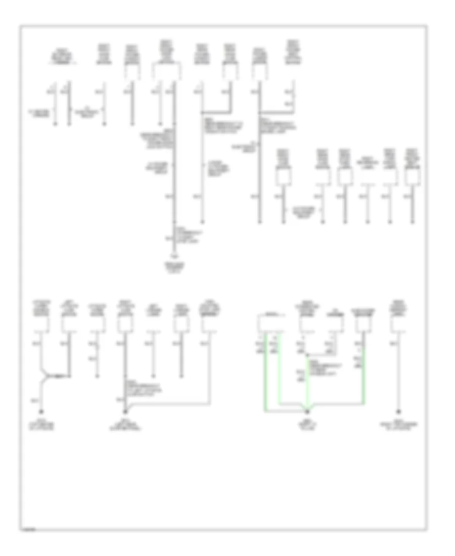 Ground Distribution Wiring Diagram 4 of 4 for Ford Explorer 2000