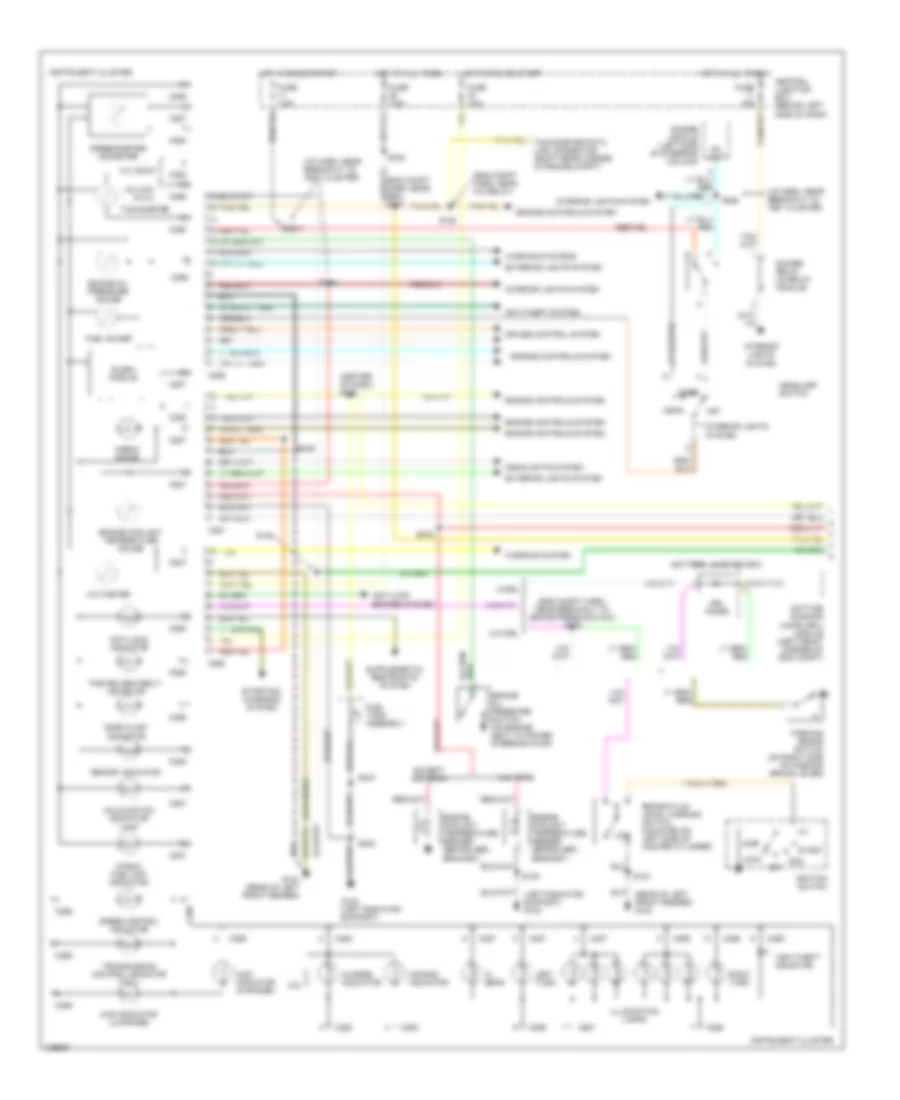 Instrument Cluster Wiring Diagram 1 of 2 for Ford Explorer 2000