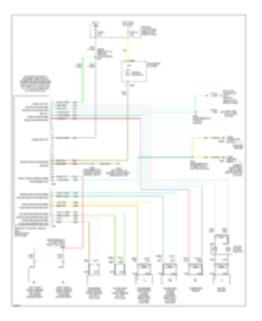 Supplemental Restraint Wiring Diagram for Ford Explorer 2000
