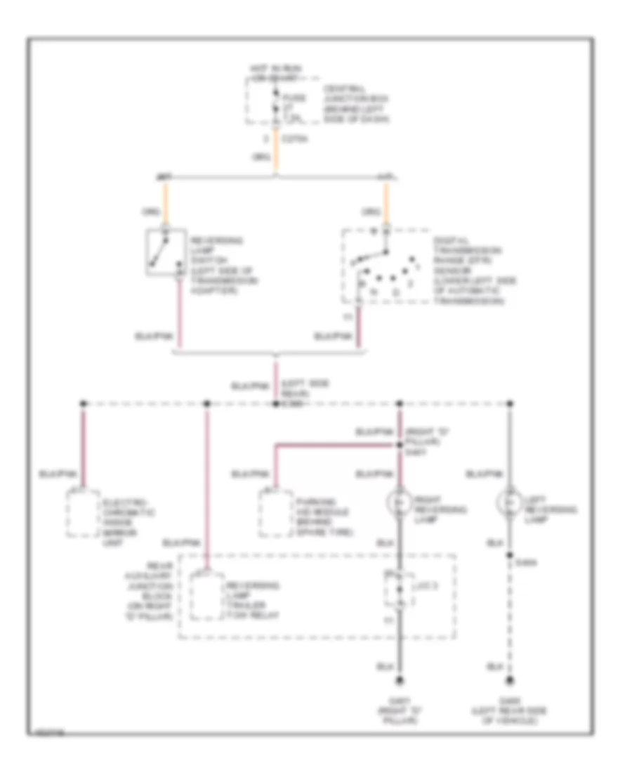 Back up Lamps Wiring Diagram for Ford Explorer 2002