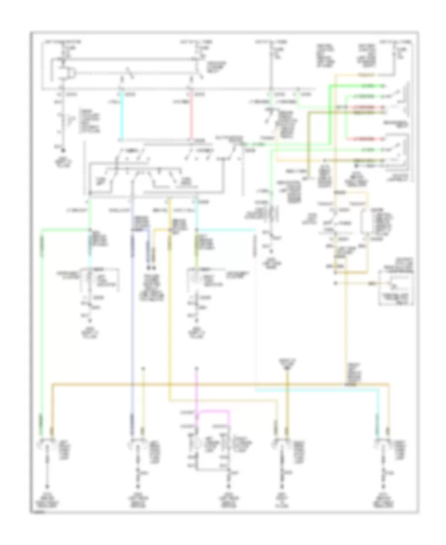 Exterior Lamps Wiring Diagram, Late Production with IVD for Ford Explorer 2002