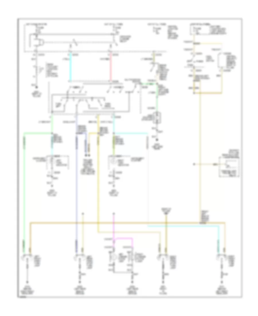 Exterior Lamps Wiring Diagram Late Production without IVD for Ford Explorer 2002