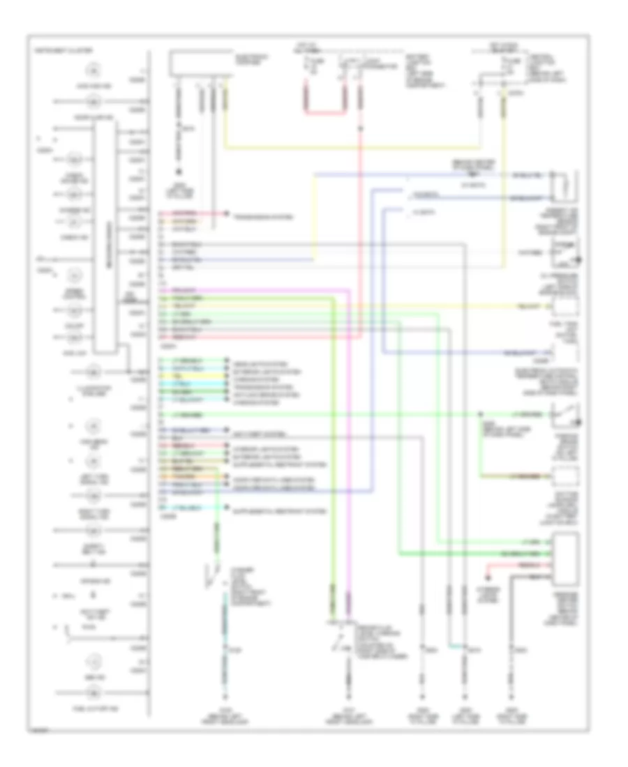 Instrument Cluster Wiring Diagram Early Production for Ford Explorer 2002