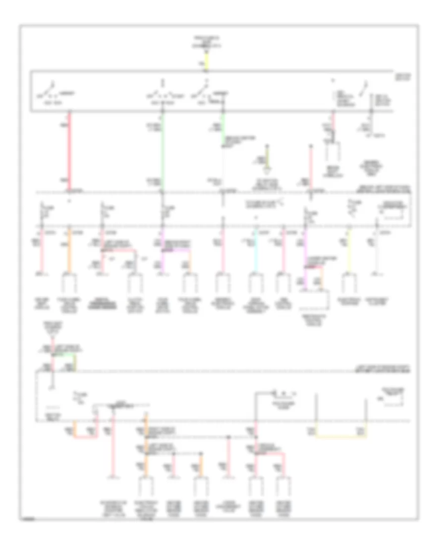 Power Distribution Wiring Diagram, Early Production (2 of 4) for Ford Explorer 2002