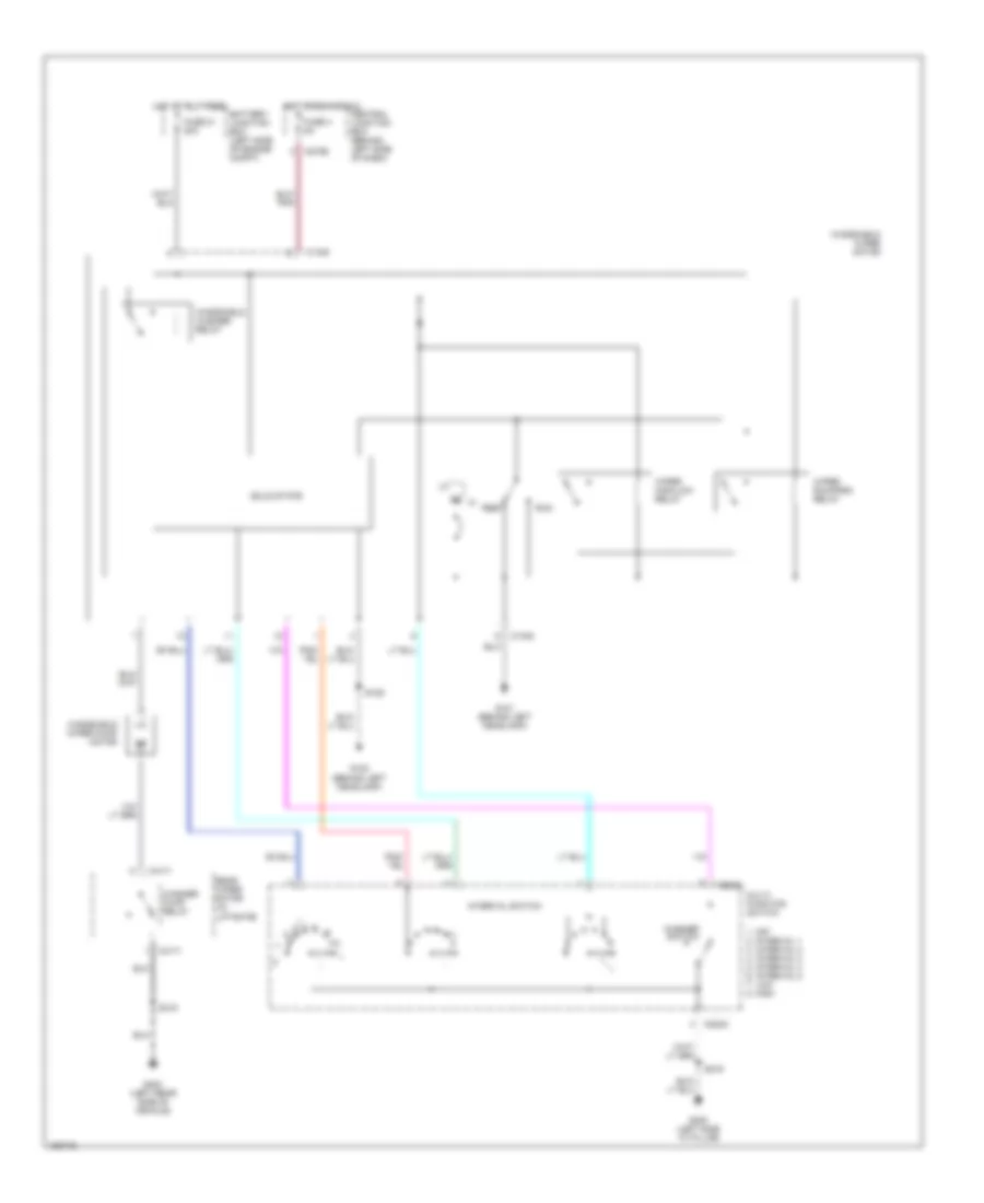 Front WiperWasher Wiring Diagram, Late Production for Ford Explorer 2002