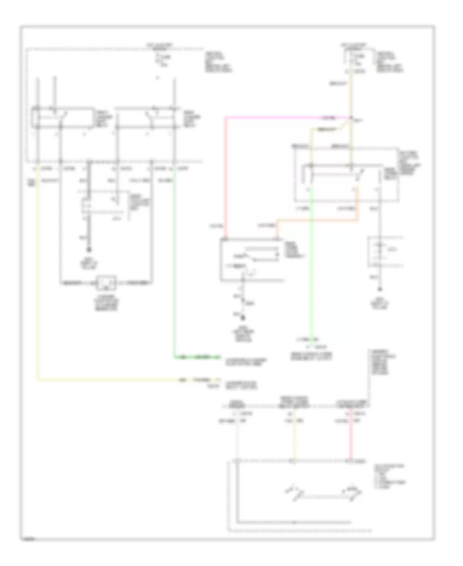 Rear WasherWiper Wiring Diagram, Early Production for Ford Explorer 2002
