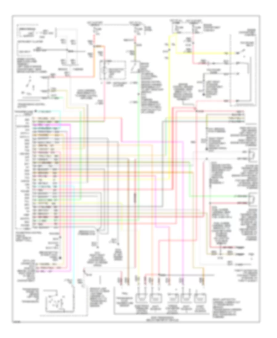 5.8L, Transmission Wiring Diagram for Ford Pickup F150 1996