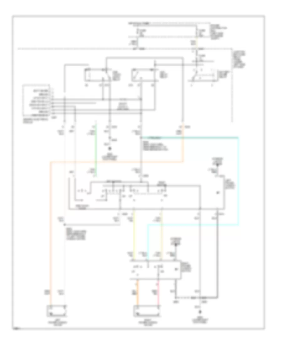 Power Window Wiring Diagram for Ford Pickup F250 1998