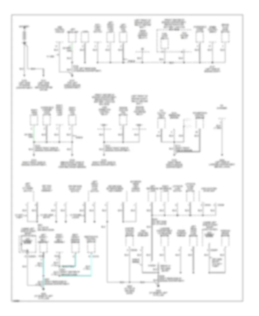 Ground Distribution Wiring Diagram 1 of 3 for Ford Taurus LX 2004