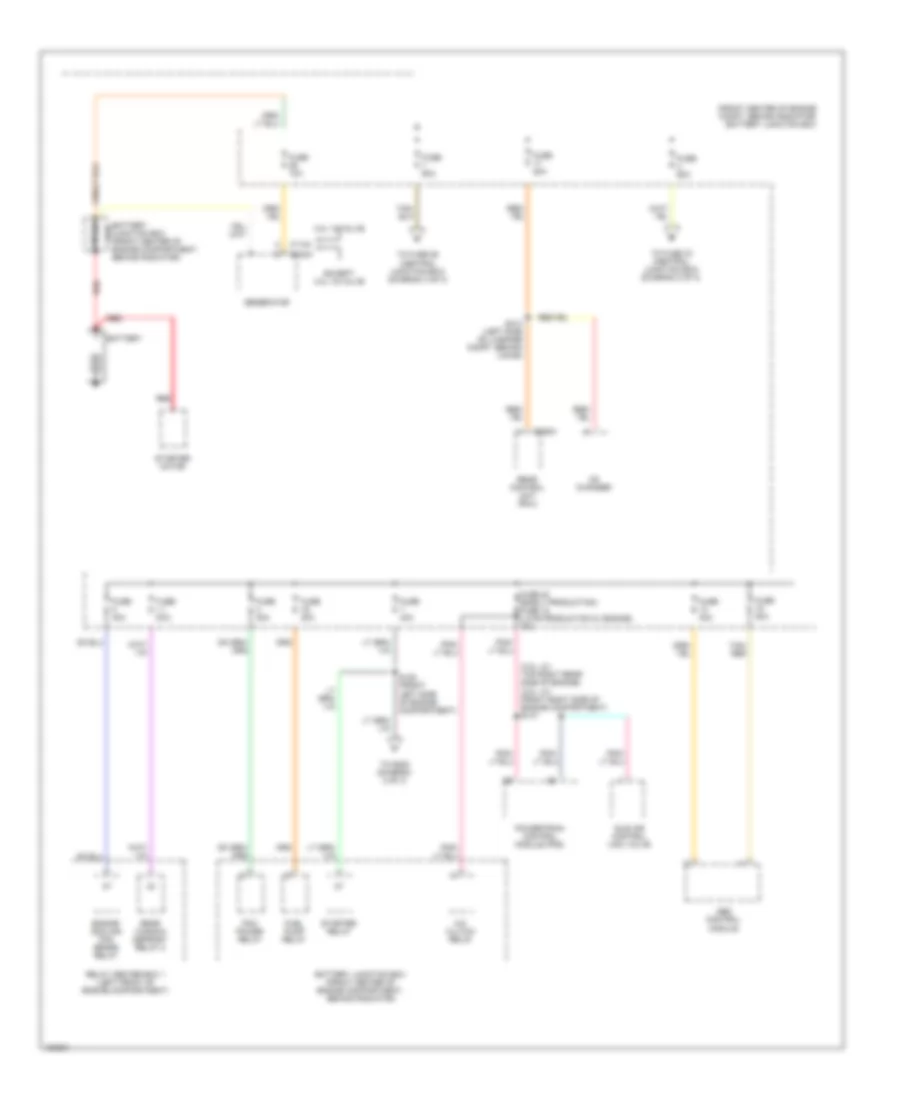 Power Distribution Wiring Diagram 1 of 3 for Ford Taurus LX 2004