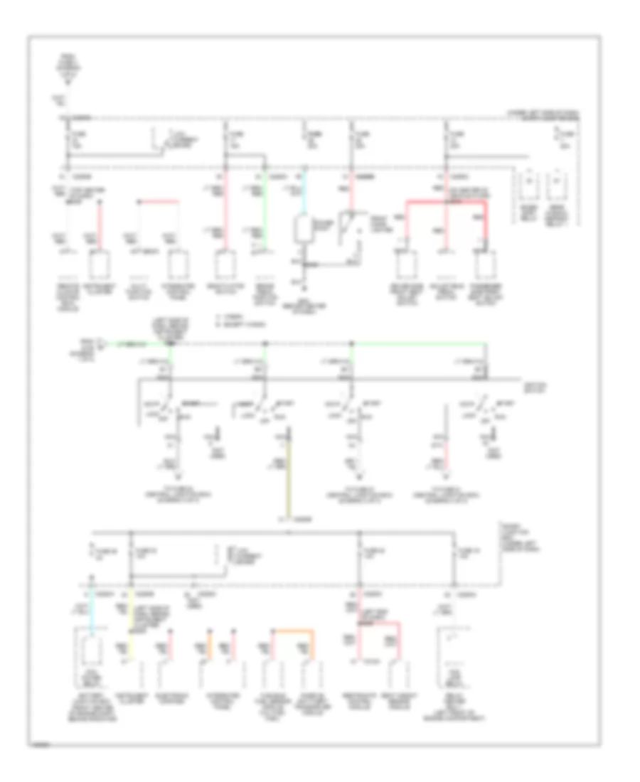 Power Distribution Wiring Diagram (2 of 3) for Ford Taurus LX 2004