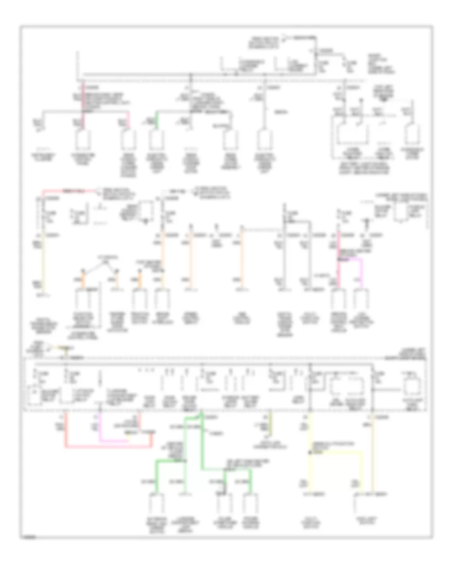Power Distribution Wiring Diagram 3 of 3 for Ford Taurus LX 2004
