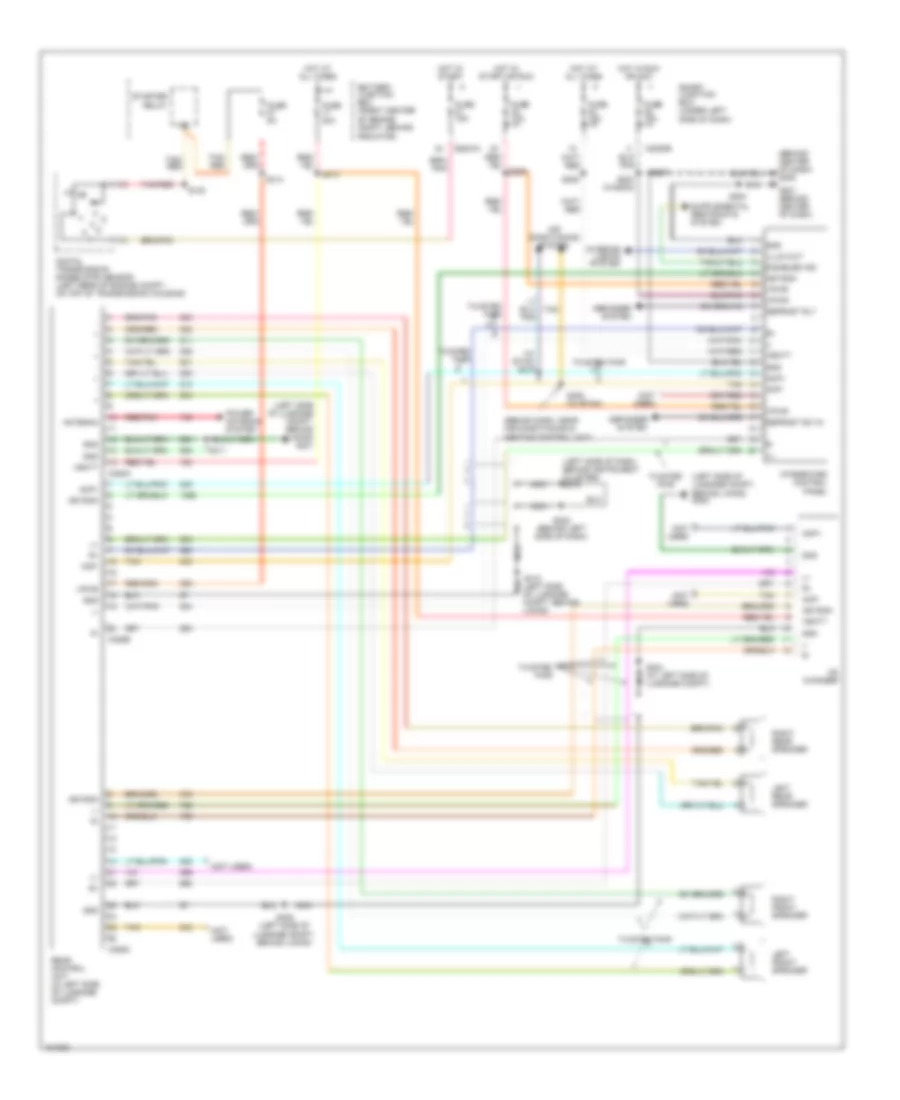 Radio Wiring Diagram, without Audiophile System for Ford Taurus LX 2004