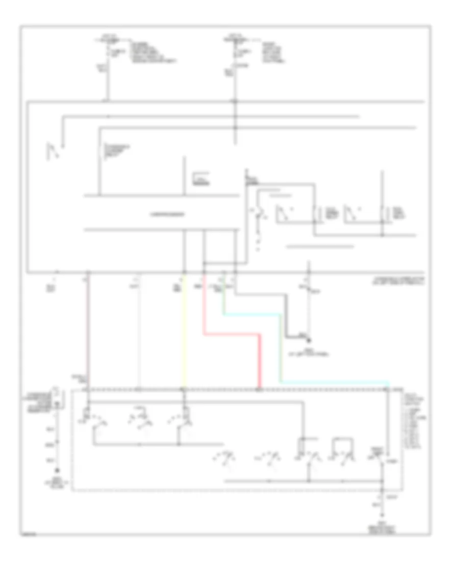 Электросхема передних стеклоочистителей дворников и омывателя лобового стекла для Ford Mustang GT 2005