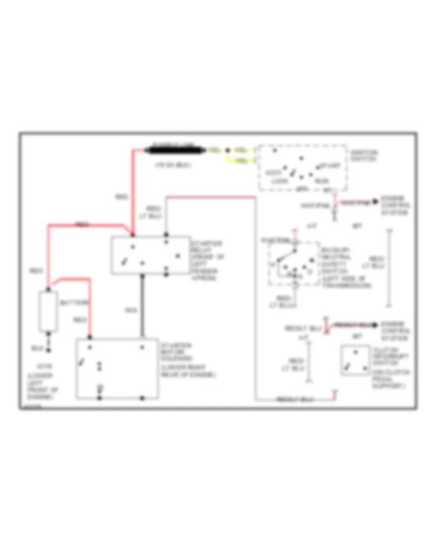 Starting Wiring Diagram for Ford Mustang LX 1992