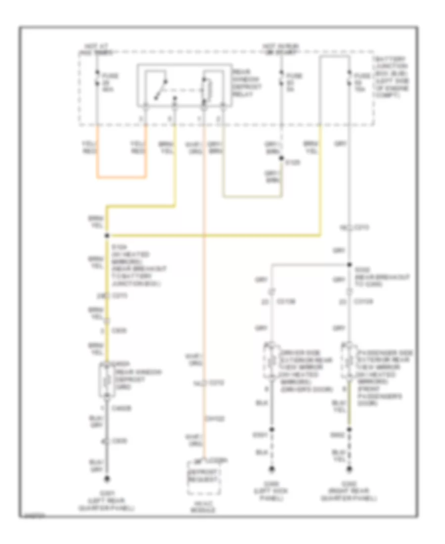 Defoggers Wiring Diagram for Ford Explorer 2011