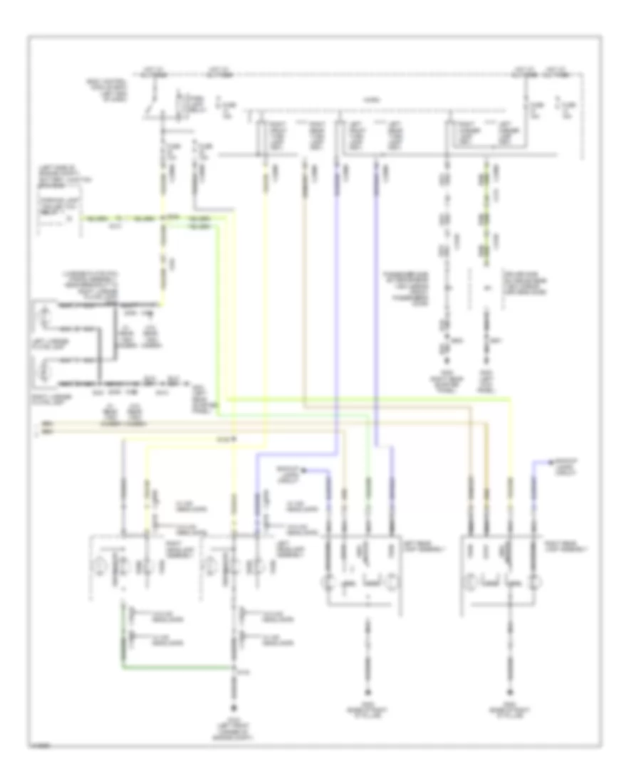 Exterior Lamps Wiring Diagram 2 of 2 for Ford Explorer 2011