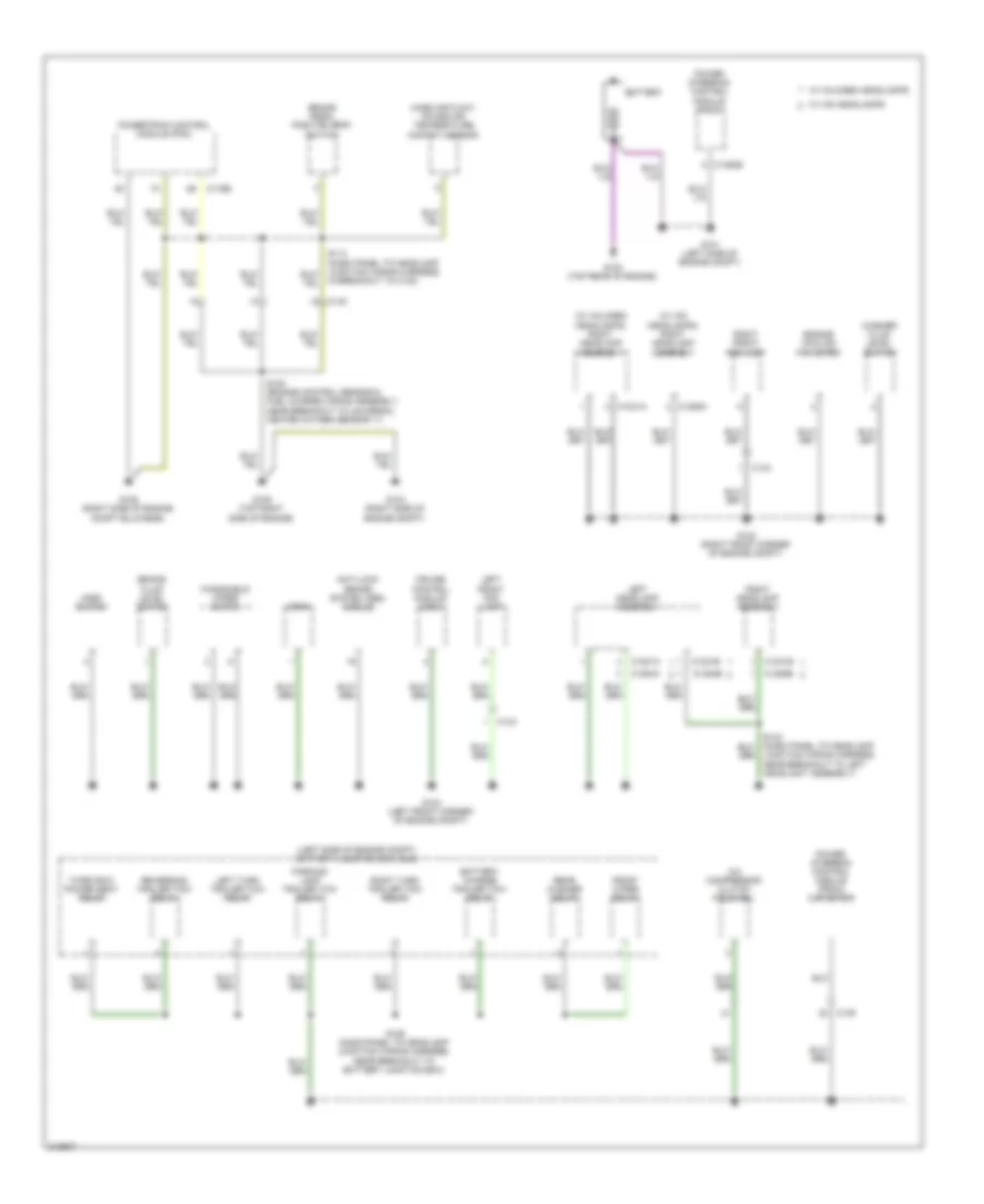 Ground Distribution Wiring Diagram 1 of 5 for Ford Explorer 2011