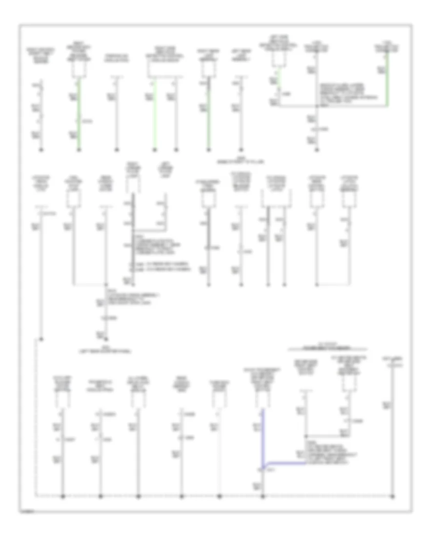 Ground Distribution Wiring Diagram 4 of 5 for Ford Explorer 2011