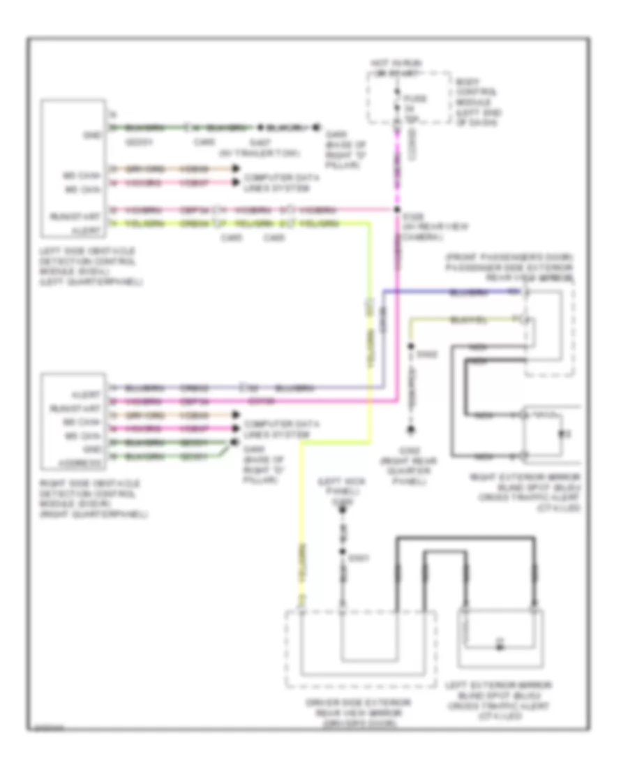 Blind Spot Information System Wiring Diagram for Ford Explorer 2011
