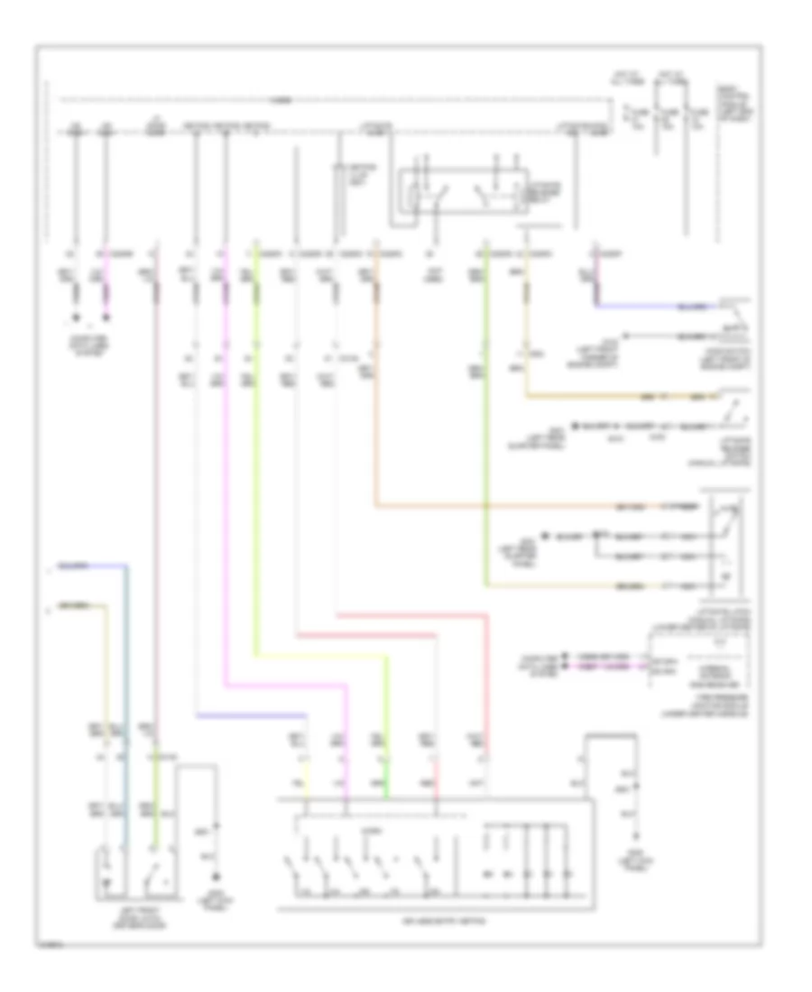 Power Door Locks Wiring Diagram, without Intelligent Access (2 of 2) for Ford Explorer 2011