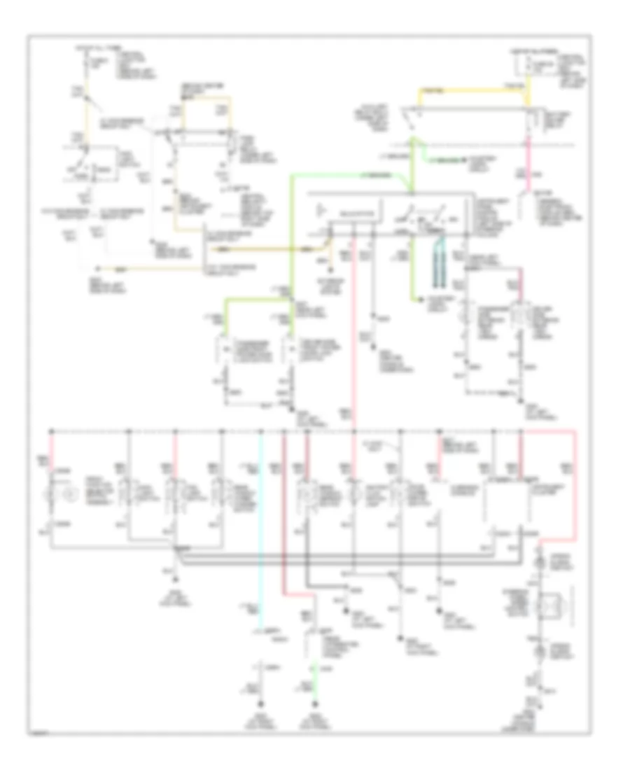 Instrument Illumination Wiring Diagram, Early Production for Ford Explorer Sport 2002