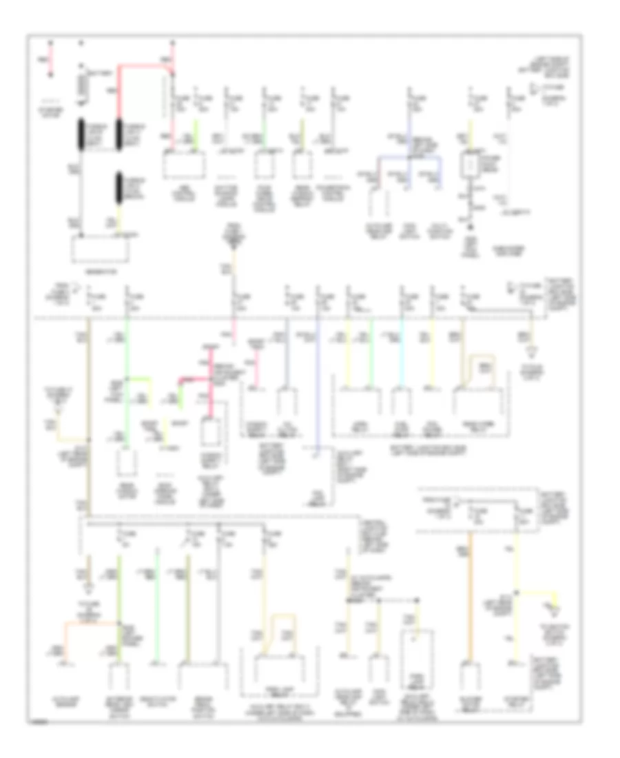 Power Distribution Wiring Diagram, Late Production (1 of 3) for Ford Explorer Sport 2002
