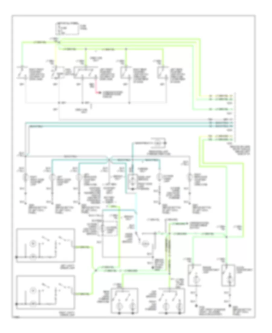 Courtesy Lamps Wiring Diagram, with Keyless Entry for Ford Pickup F250 1996