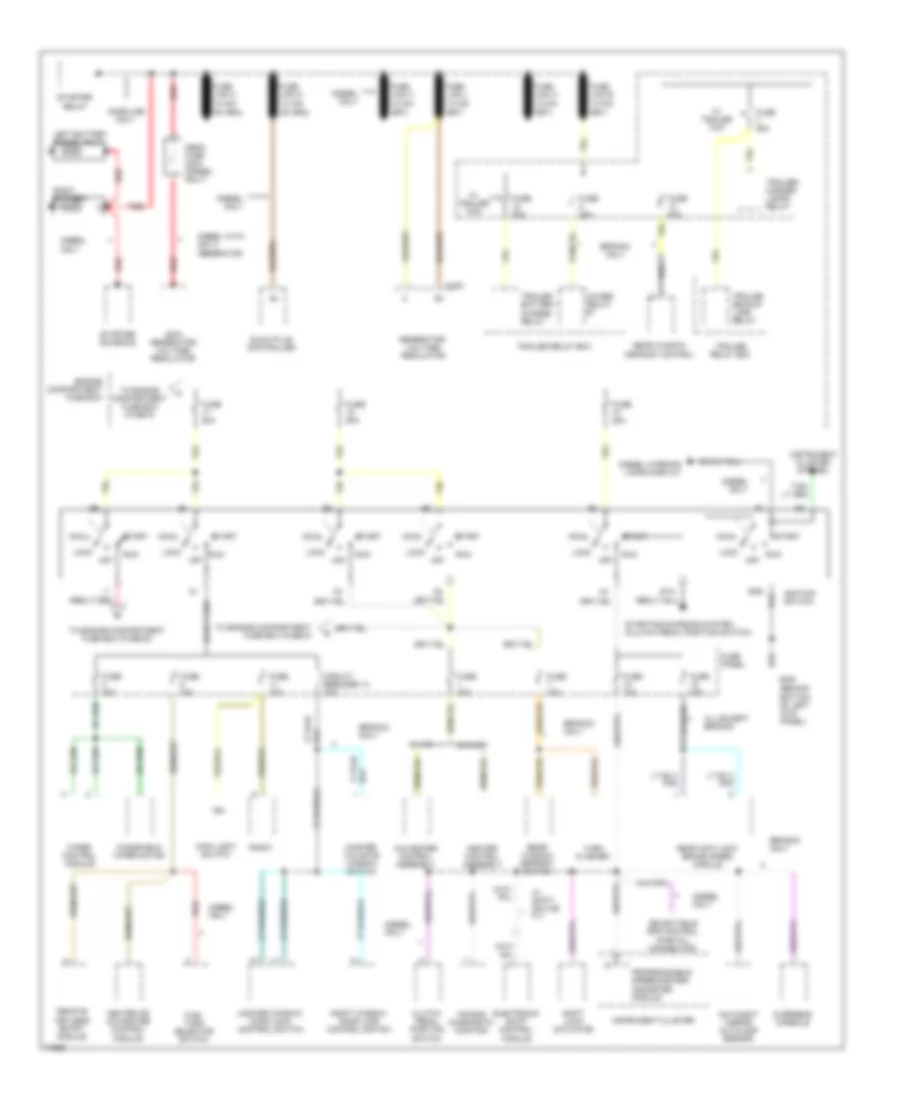 Power Distribution Wiring Diagram (1 of 3) for Ford Pickup F250 1996