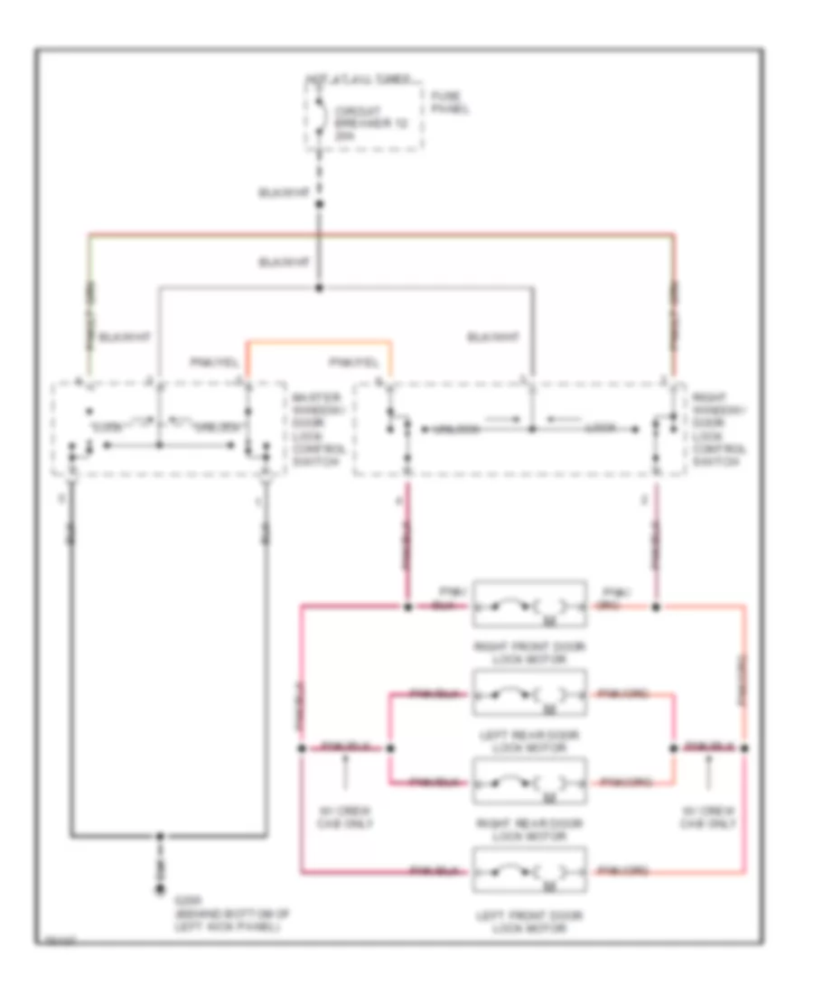 Door Lock Wiring Diagram for Ford Pickup F250 1996