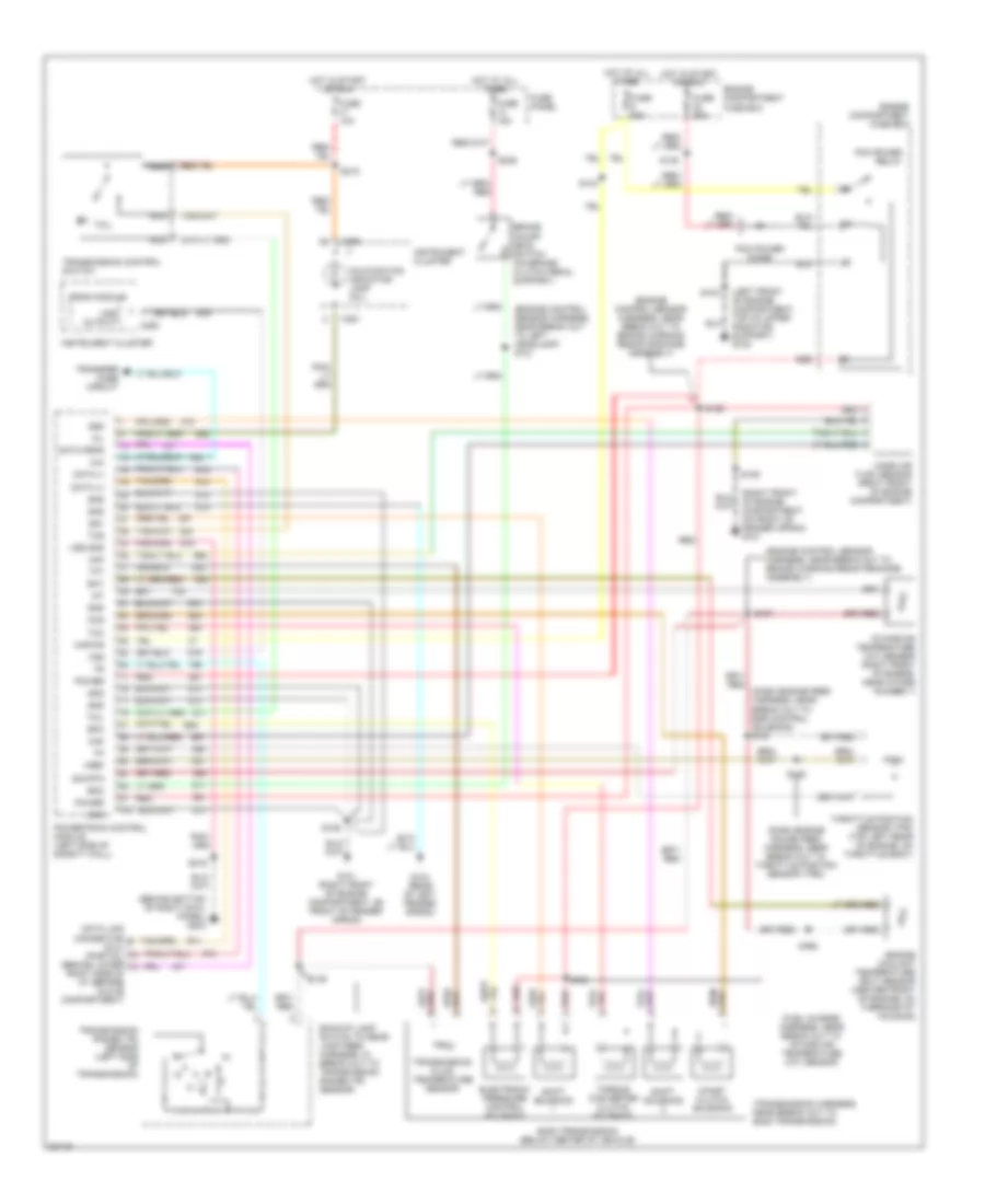 4.9L, Transmission Wiring Diagram for Ford Pickup F250 1996