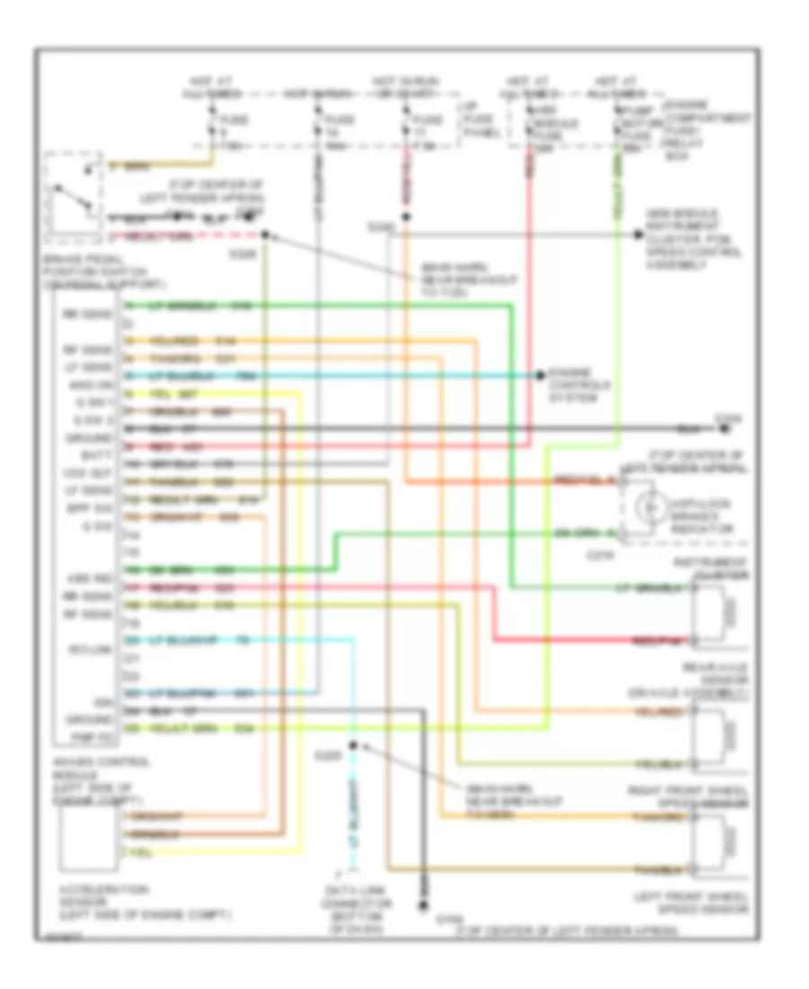 All Wheel ABS Wiring Diagram for Ford Ranger 1998