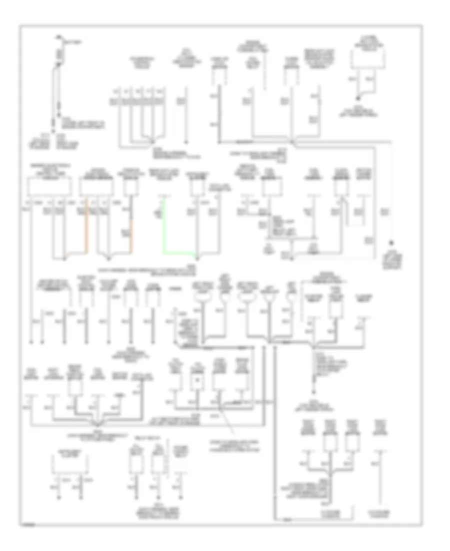 Ground Distribution Wiring Diagram 1 of 2 for Ford Ranger 1998