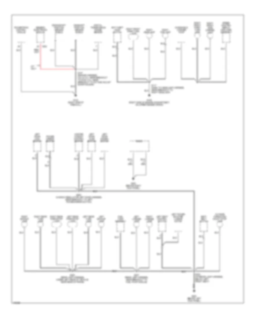 Ground Distribution Wiring Diagram (2 of 2) for Ford Ranger 1998