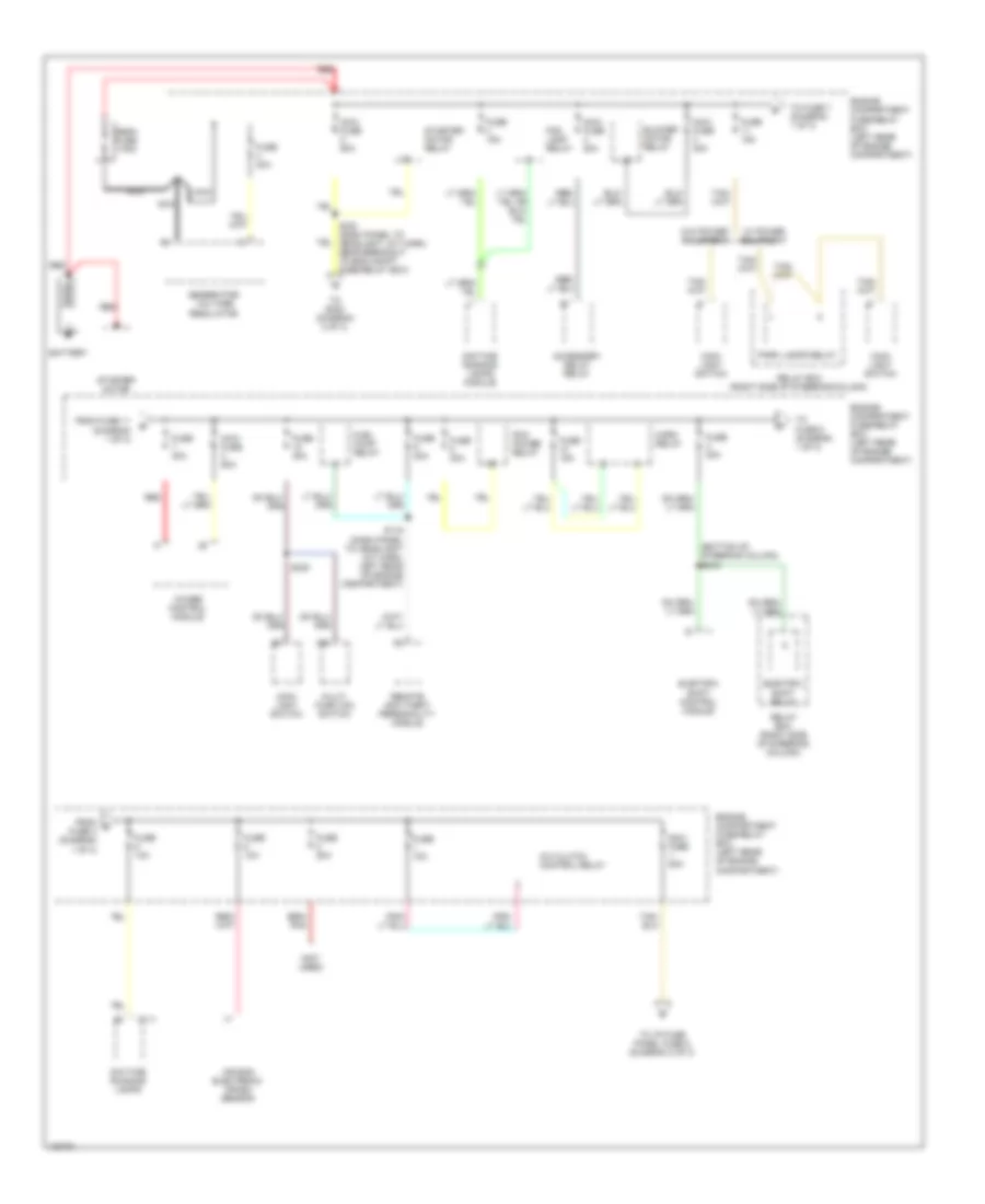 Power Distribution Wiring Diagram 1 of 3 for Ford Ranger 1998