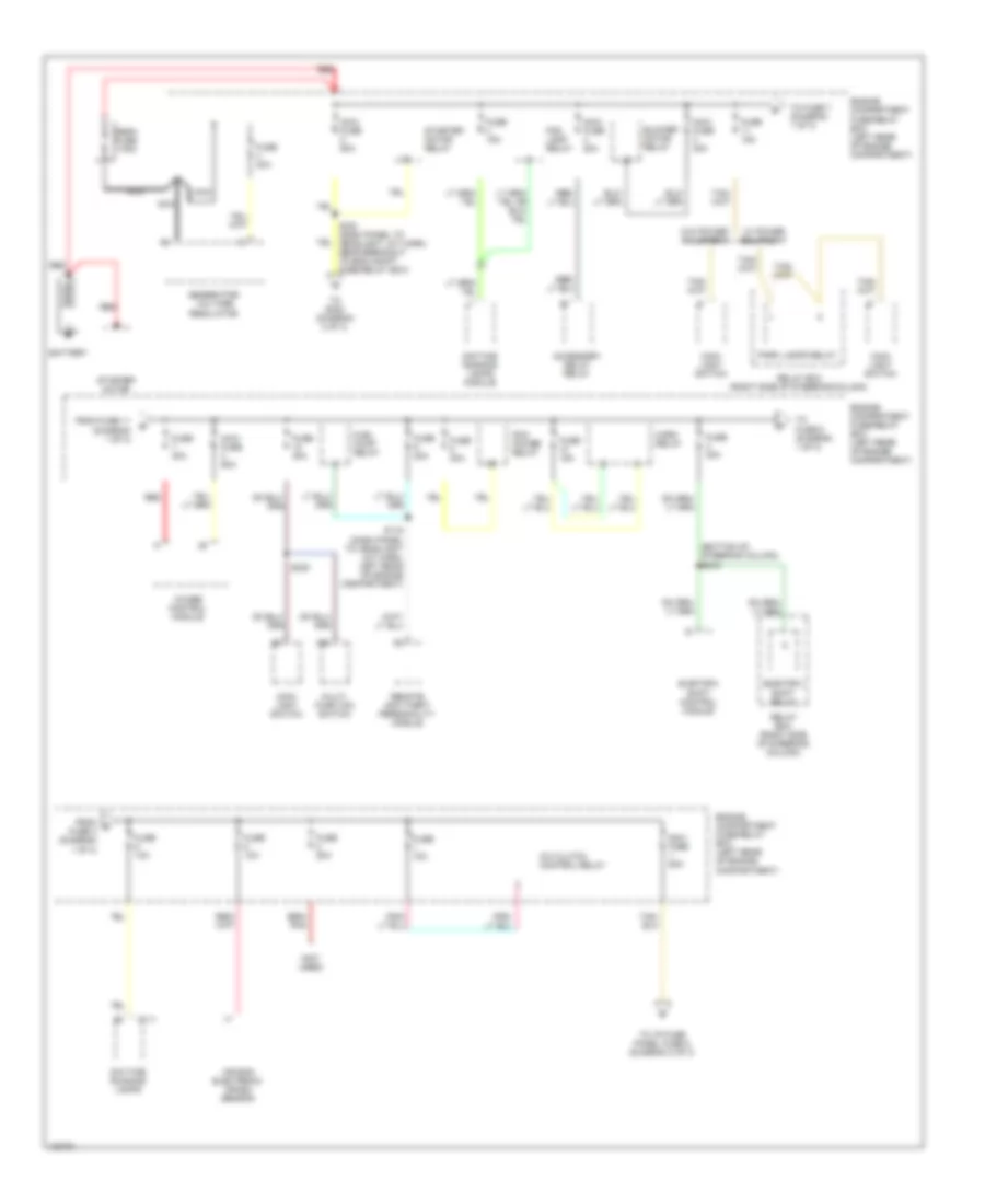 Power Distribution Wiring Diagram (1 of 3) for Ford Ranger 1998