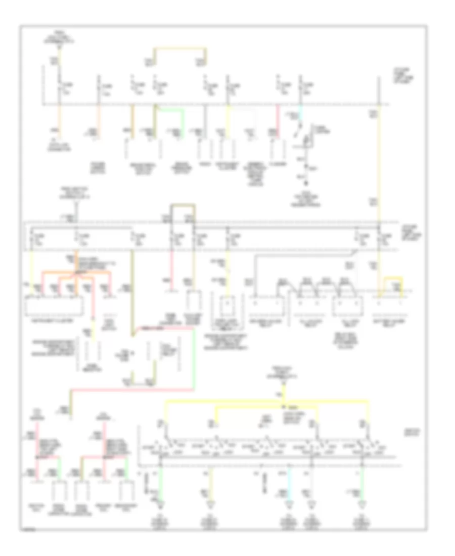 Power Distribution Wiring Diagram (2 of 3) for Ford Ranger 1998