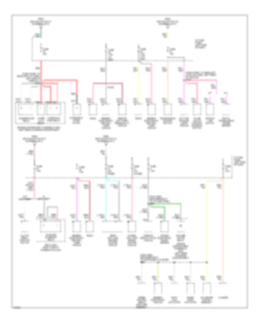 Power Distribution Wiring Diagram (3 of 3) for Ford Ranger 1998