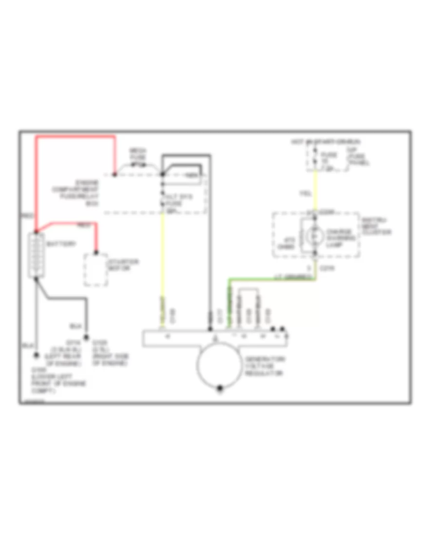 Charging Wiring Diagram for Ford Ranger 1998