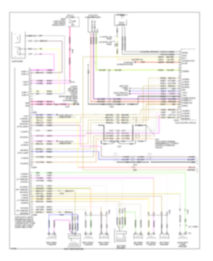 SONY Radio Wiring Diagram, Except Electric (1 of 2) for Ford Focus Electric 2014