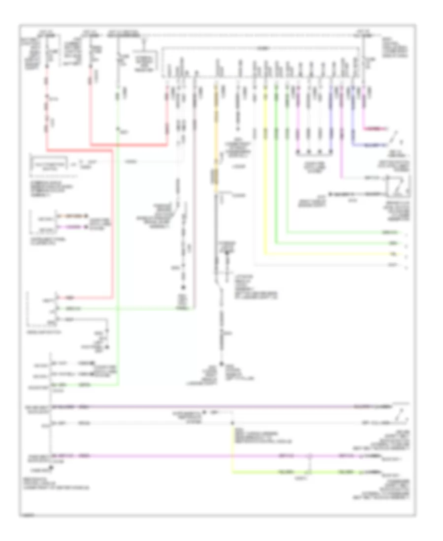Warning Systems Wiring Diagram, Except Electric (1 of 2) for Ford Focus Electric 2014