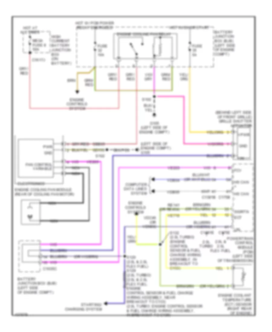 Cooling Fan Wiring Diagram Except Electric for Ford Focus Electric 2014