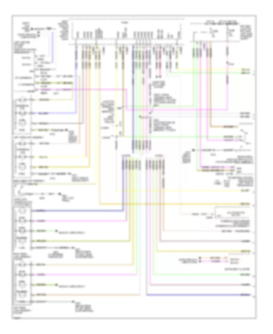 Exterior Lamps Wiring Diagram, Except Electric (1 of 2) for Ford Focus Electric 2014